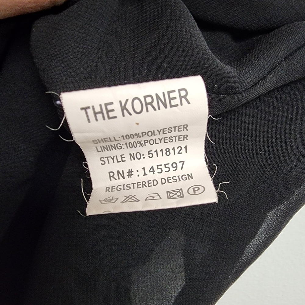 The Korner Black Sleeveless Lattice Cutout Yoke Blouse Top‎ 5118121 XL - Picture 3 of 8